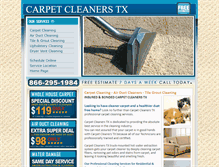 Tablet Screenshot of carpetcleanerstx.com